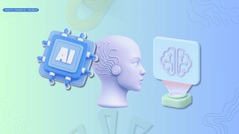 A clear line drawn between a machine and a person, used as the cover image for a guide to AI limitations.