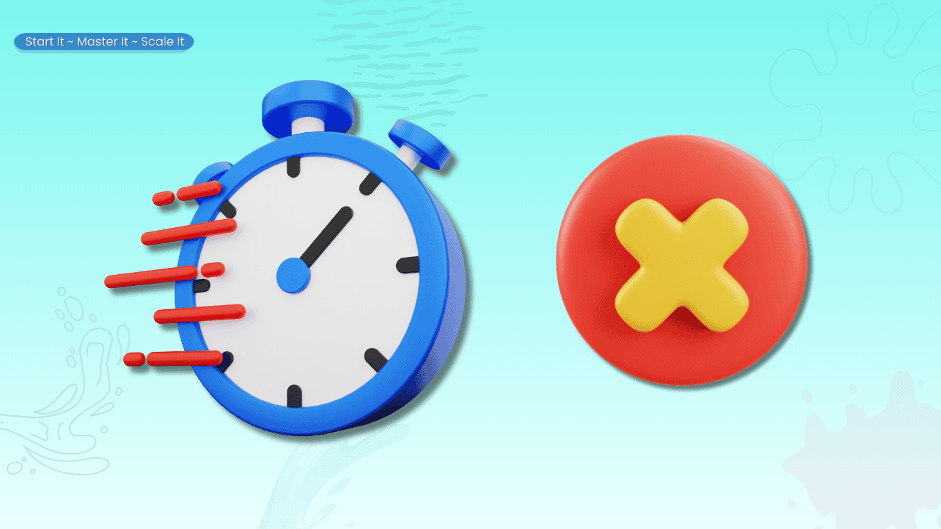Stopwatch icon representing the speed promise behind get rich quick schemes