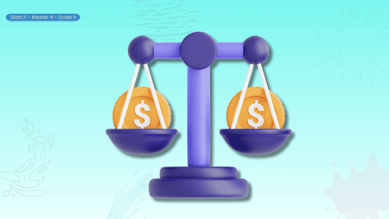 Balance scales icon representing commission size weighed against the trust a sale requires.