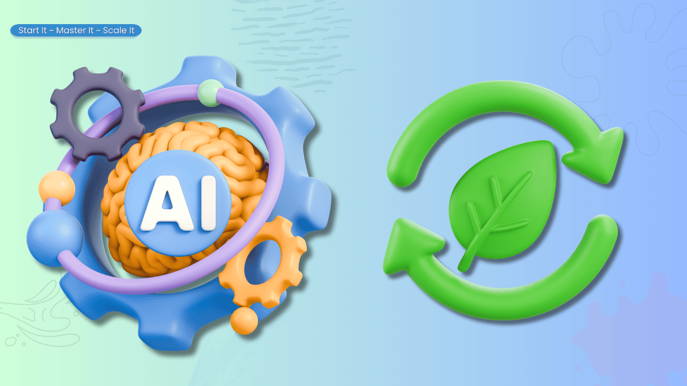 A loop of arrows representing what an AI workflow actually is: one repeated task, improved each time.