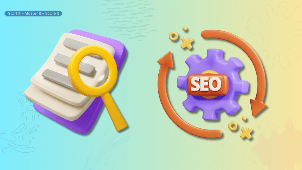  A search engine icon representing what Google says about AI content.