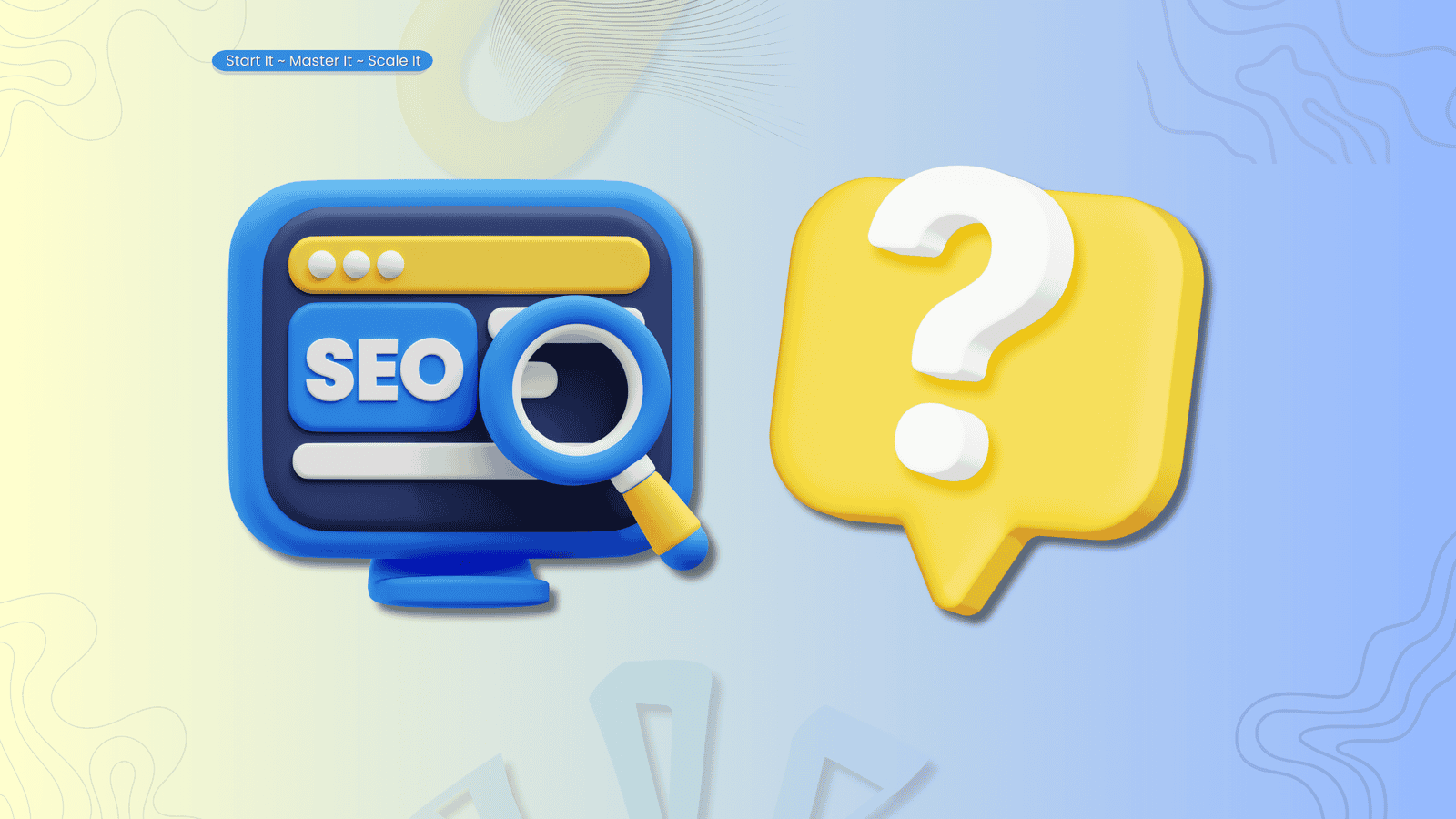 A magnifying glass over a laptop, used as the cover image for an honest answer to whether AI content is bad for SEO