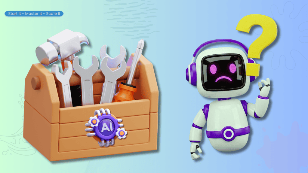 A toolbox icon representing why ChatGPT for beginners can feel overwhelming.